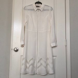 Long sleeve white dress